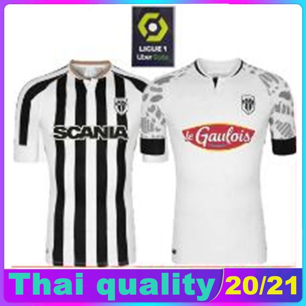 

20 21 angers sco soccer jerseys santamaria 2020 2021 home away football shirts mangani ninga mathias lage thomas butelle maillot de foot, Black;yellow