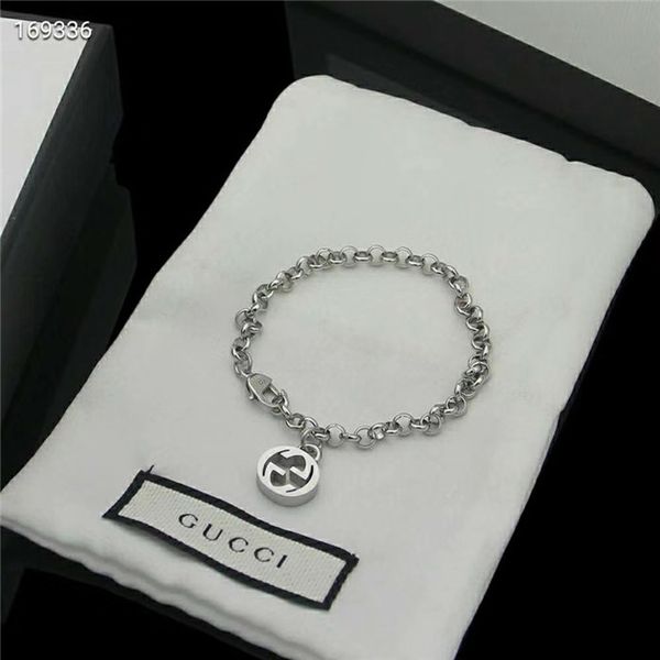 

g with box luxurious chain bracelet jewelry women and men stars bracelets stainless steel gu̴cci bangle designer gift gūcci, Black