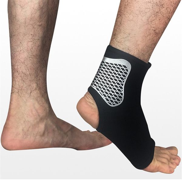 

1pcs elastic neoprene strap ankle supports brace badminton basketball football riding taekwondo fitness heel protector, Blue;black
