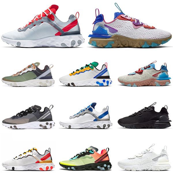 

react vision fashion triple white black womens running shoes mens tour green white iron desert oasis sneakers mens trainers size 35-45