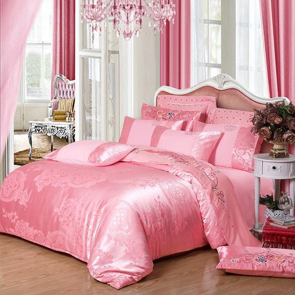 

bedding sets luxury satin jacquard silk duvet cover bedspreads and clothing bed sheets pillowcases pillow shams bedcover