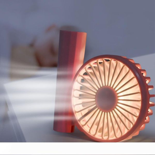 

portable hand-held fan led light usb rechargeable foldable handheld mini fan radiator 2-speed adjustable cooling fan