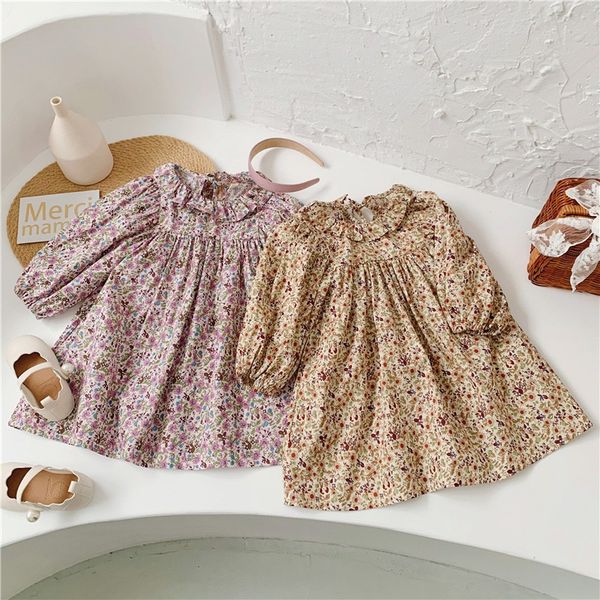 

ins весна осень маленькие девочки платья прекрасные цветочные большое качество с длинным рукавом новые качества детей платье принцессы bount, Red;yellow