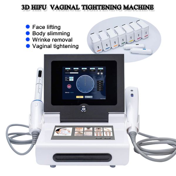 Máquina de aperto vaginal portátil de hifu 3,0 mm4,5 mm para a remoção de rugas de levantamento de rosto de face 3D da vagina 3D