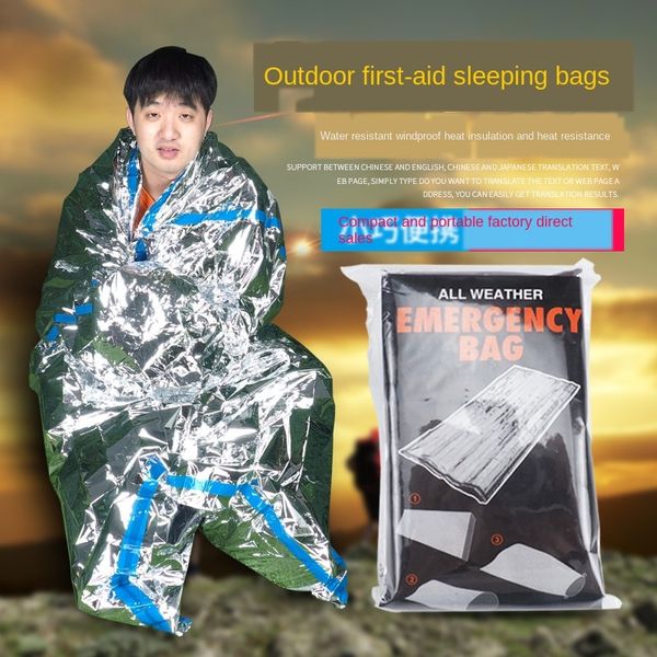 

outdoor protective sleeping bag emergency blanket thermal insulation life-saving envelope sleeping bag emergency protective equipment