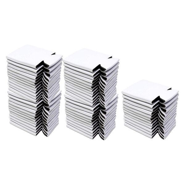 

50 pieces beer can coolers sleeves soft insulated reusable white