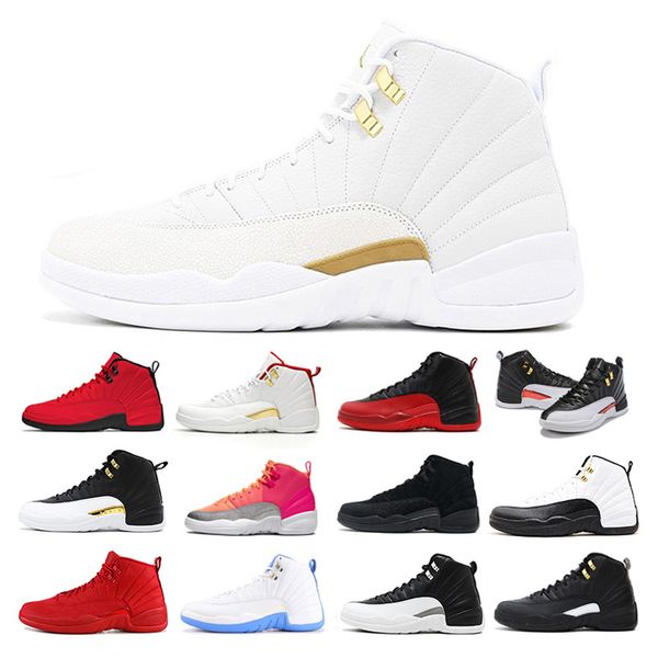 

mens trainers basketball shoes 12s wings reverse flu game michigan reverse flu game the master university blue dark grey sports sneakers