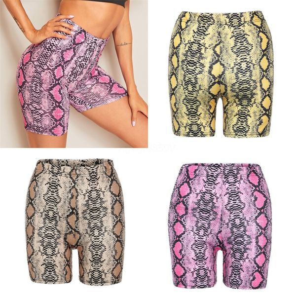 

leopard printed women yoga shorts high gym clothing sport fitness shorts workout#429, White;red