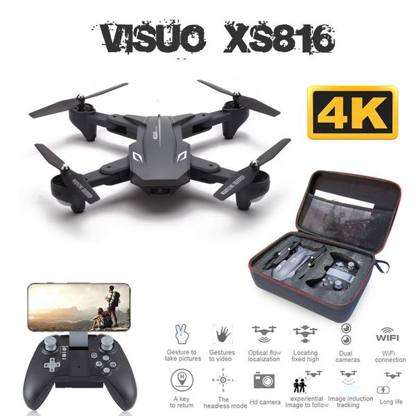 

new quadcopter drone 4k with camera hd helicopter optical flow positioning foldable dual camera wifi fpv drone rc toys