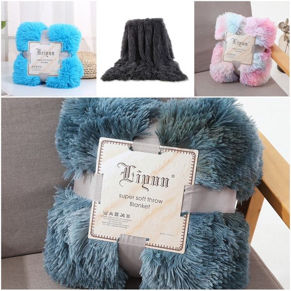 

fashion plush throw blanket long shaggy baby blankets elegant comfortable home bedding office sofa nap 80x120cm sale 17ly d2