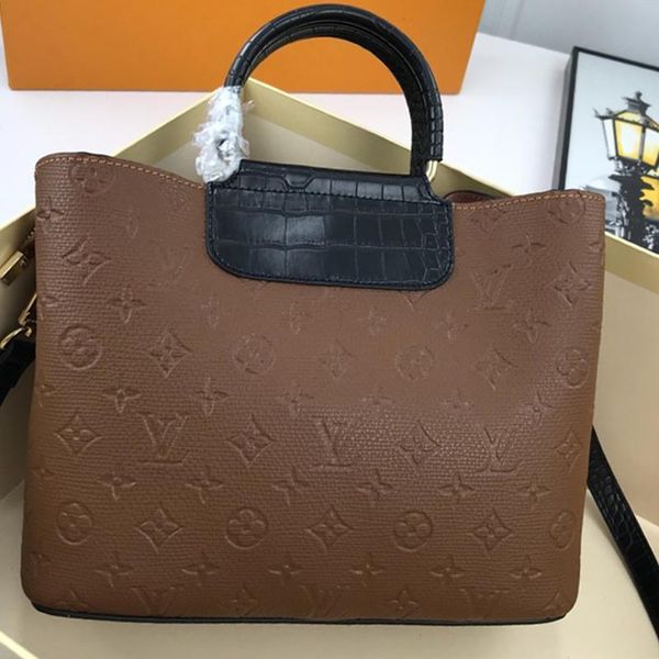 

2021 нового прибытия женщин сумки vintage style с origin box кожи леди плечо сумка totes большой емкостью женщины конструктора класс люкс cr