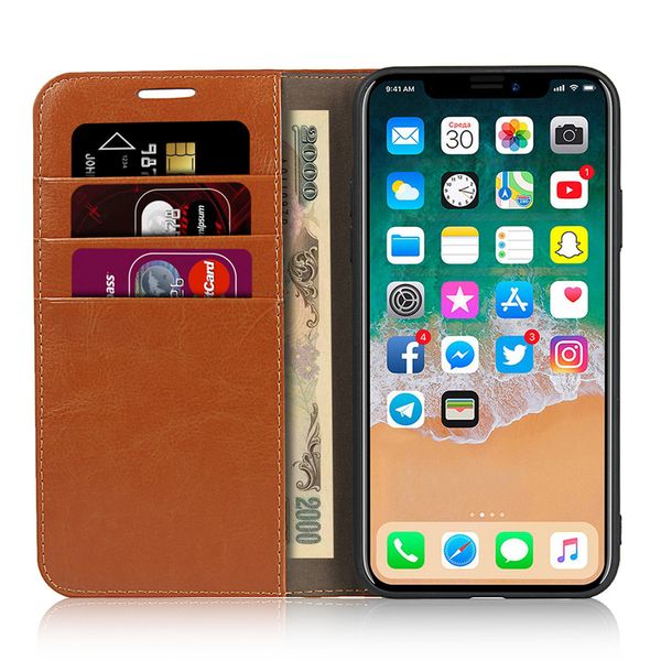 

new good leather flip wallet phone case for iphone 11 pro max xs max/xr x 8/7/6 plus with card slot
