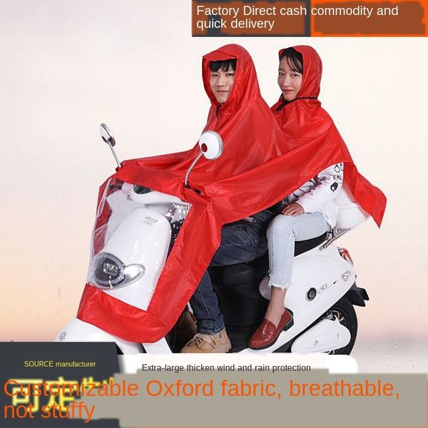 

97h65 large double raincoat electric motorcycle jumpsuit raincoat advertising motorcycle body clothes cloak body clothes poncho printi
