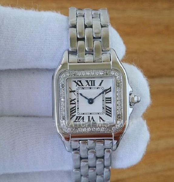 

selling ladies orologi di alta qualitÃ 22 mm quadrante bianco asia vk quarzo bracciale in acciaio inossidabile cronografo orologio da d, Slivery;brown