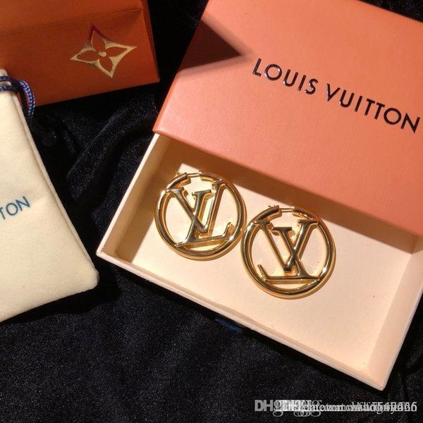 

designer earrings luxury jewelry women earring des boucles oreilles brand love hoop 925 sterling silver orecchini, Golden;silver