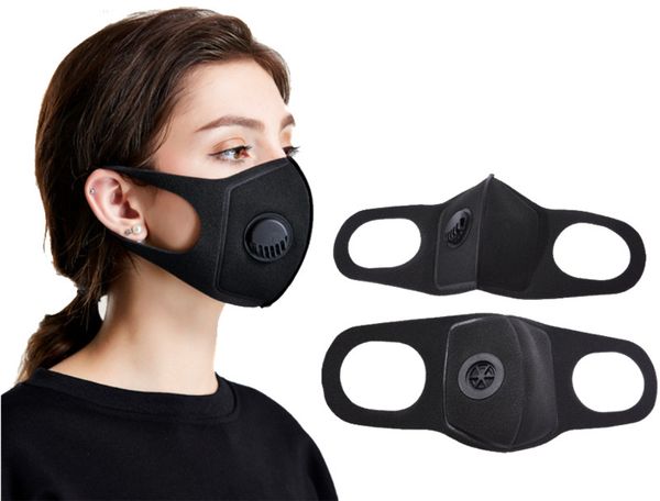 

black Face Mask Anti-Dust and, Smoke and Allergies Adjustable Reusable Respirator Masks Man pm2.5 mask free DHL shipping Stock!