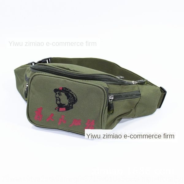 

new canvas nylon red travel running people's service leisure fashion canvas fashion sports waist bag running bag