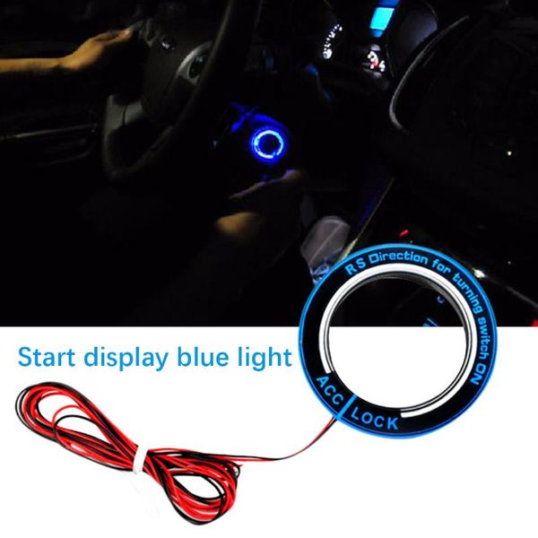

dewtreetali car ignition key ring led lighting stickers for for auto accessories ford focus 2 focus 3 kuga mondeo, Silver