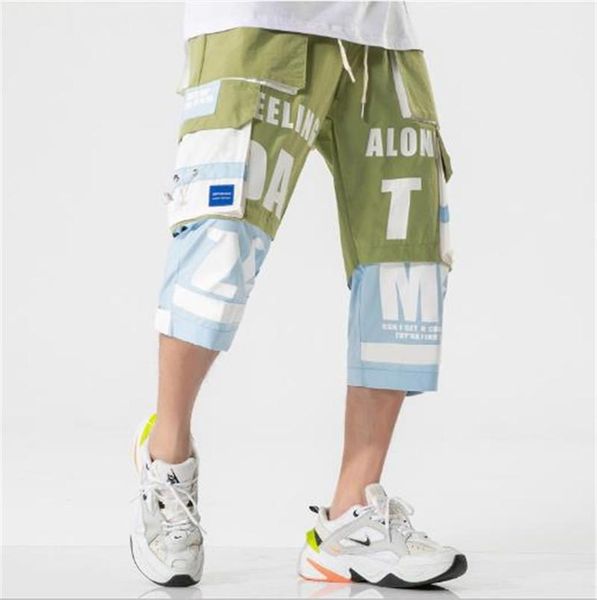 

щитовые письмо mens cargo shorts лето дизайнер сыпучие streetwear повседневный скейтборд шорты мужские designer summer shorts plus size, White;black