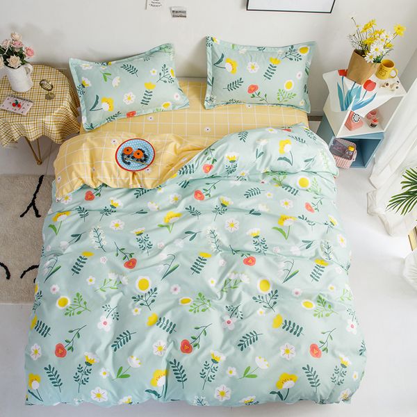 

classic pastoral little flower bedding sets duvet quilt cover sheet pillow case bed linens 150x200cm single size home textile