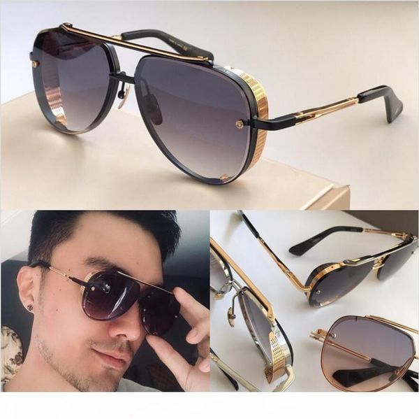 

mach eight limited edition sunglasses men designer metal vintage sunglasses fashion style oval frameless uv 400 lens with original case, White;black