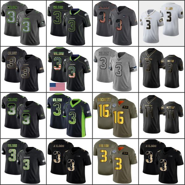 

seattle seahawks men #3 russell wilson 16 tyler lockett men's limited women youth jersey, Black;red