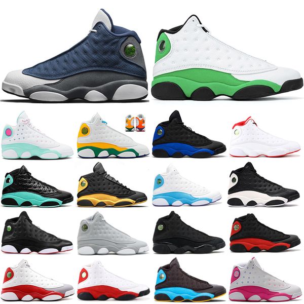 

13 13s flint mens basketball shoes aurora green black cat court purple singles day playground cny men shoes sneaker trainers 5.5-13