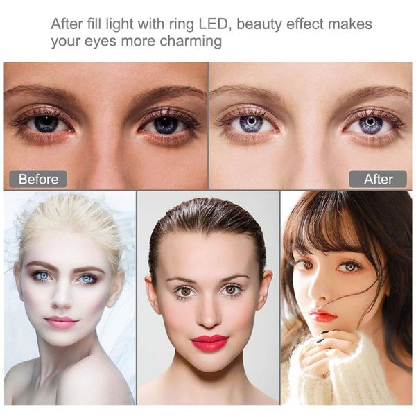 

factory led selfie ring light 4.7 inch 12cm studio pgraphy p ring fill light with tripod for smartphone for youtube make