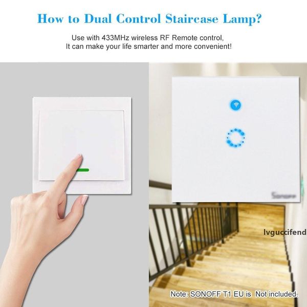 

push button wall light switch on/off touch switch panel 433mhz wireless rf remote controller transmitter for home living room bedroom