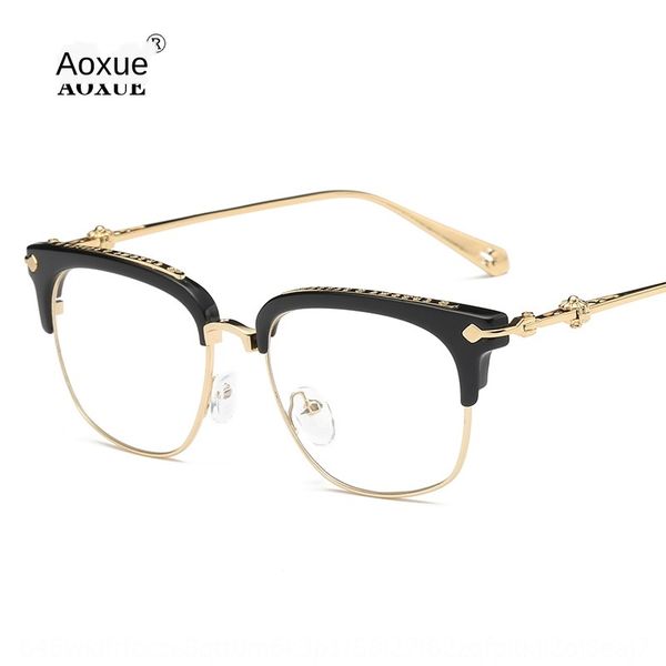 

xue zhiqian myopia frame for men and women myopia glasses frame 873 fashion plain glasses, Silver