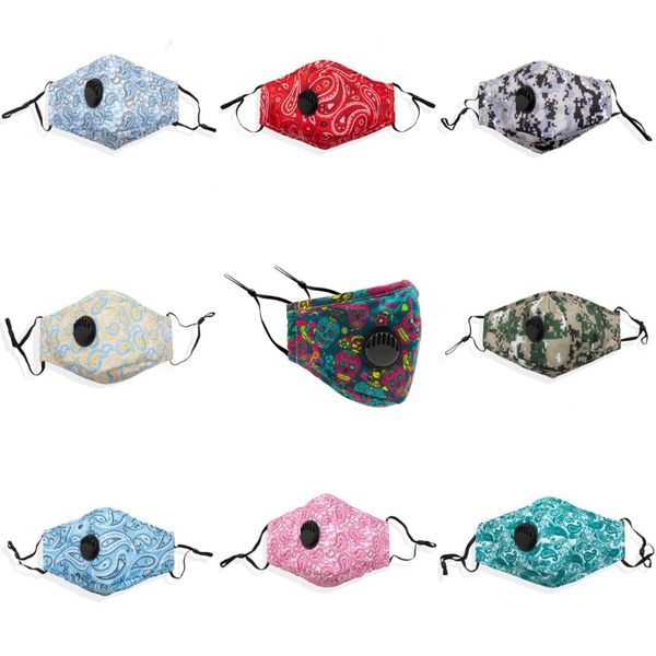 

fashion camouflage face mask aduclt man cotton mask without filters anti-smog pm2.5 mask dust-proof breathable designer masks iia248#915, Black