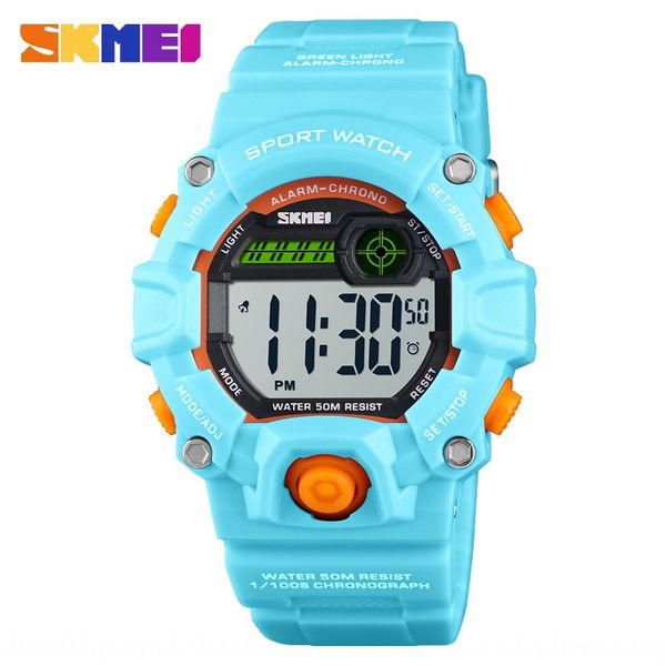 

gpmwz skmei fashion student electronic primary school junior high school children christmas gift multifunctional electronic watch waterproof, Blue
