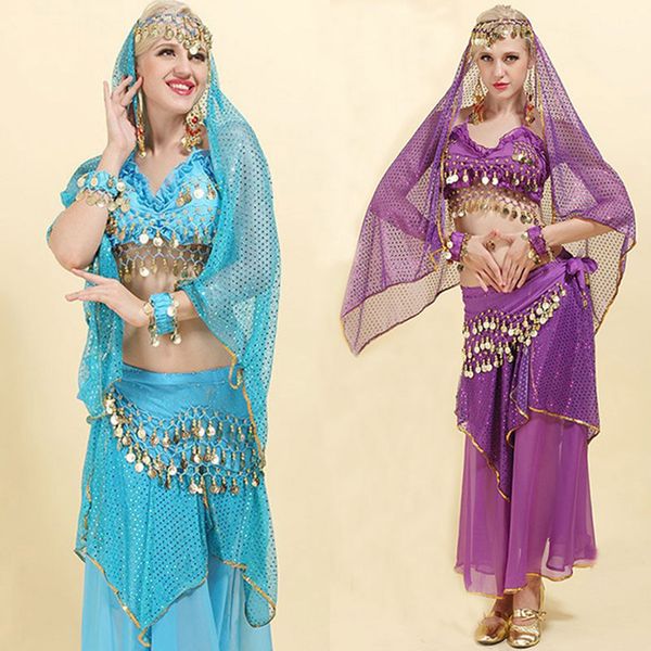 

new bollywood dance costumes belly dance costume set for women chiffon bollywood belly costume set for woman, Black;red