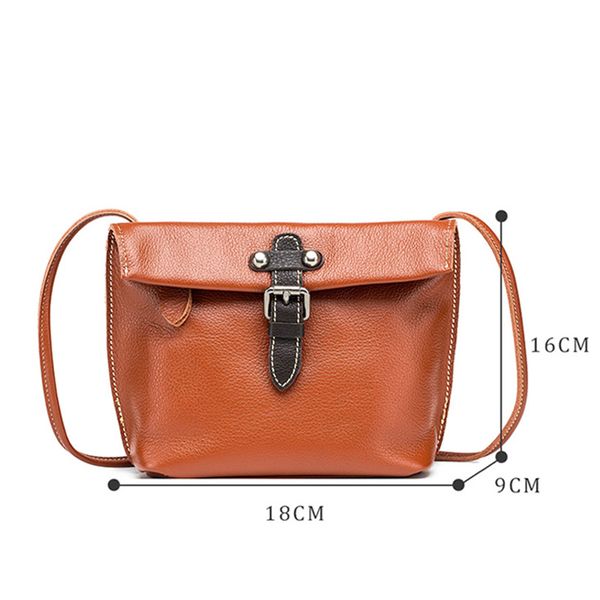 

retro women leather handbag hand-wrapped women's school style fashion purse retro women bag genuine leather female messenger bag