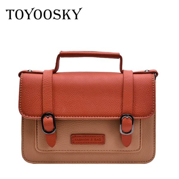 

toyoosky vintage women's designer handbag 2020 new quality pu leather women satchels england style panelled crossbody bags