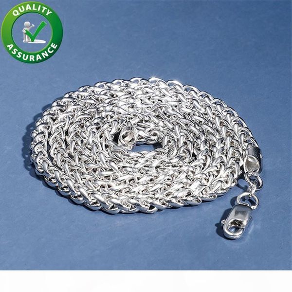 

iced out цепи стерлингового серебра 925 mens роскошные ожерелья конструктора hip hop кубинский link chain рэпер hiphop аксессуары мода подве, Silver