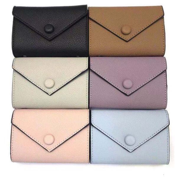 

womens leather wallet for women multi color designer short wallet card holder lady purse classic zipper pocket with box a1 kqpt, Red;black