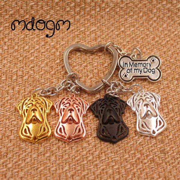 

2020 cute cane corso dog animal purse handbag charm handmade pendant keychain for bag car women men girls boys k079, Silver
