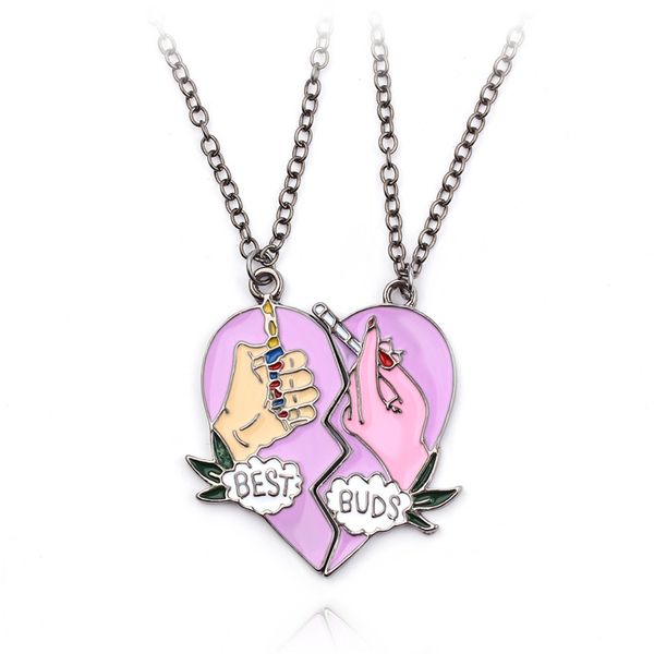 

couples paired necklaces&pendants women enamel love heart coffee cup necklaces pendants bff couple jewelry wholesale, Silver