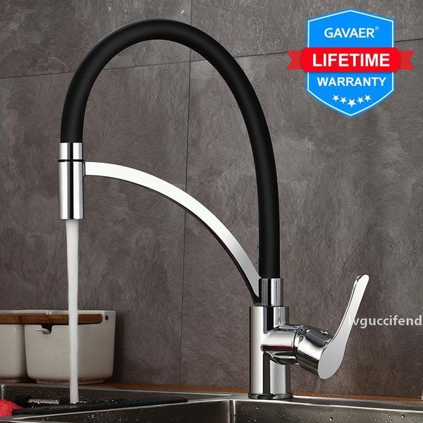 

gavaer rubber design kitchen faucets any direction rotating modern kitchen faucet taps single handle pull down deck sinks faucet t200424