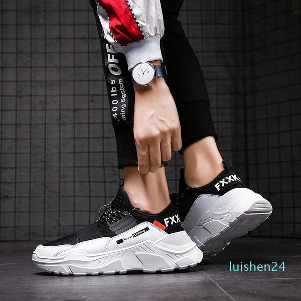 

male lace-up men sneakers man non slip comfortable casual shoes mesh sneakers breathable outdoor walking shoes l24, Black