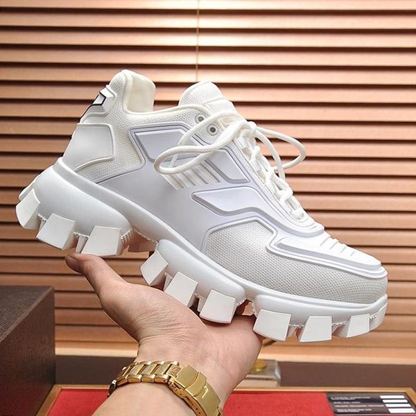 

lightweight cloudbust thunder knit sneakers men 's shoes with origin box chunky sneakers casual breathable low lace -up sports men, Black