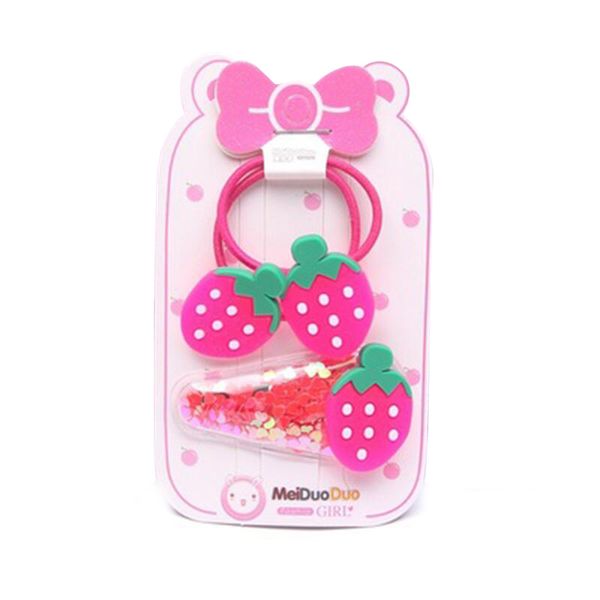 

3pcs/set fruit baby hair clips&band cute pvc barrette bow baby hairpins headbands for girls childern kids hair accessories hot, Slivery;white