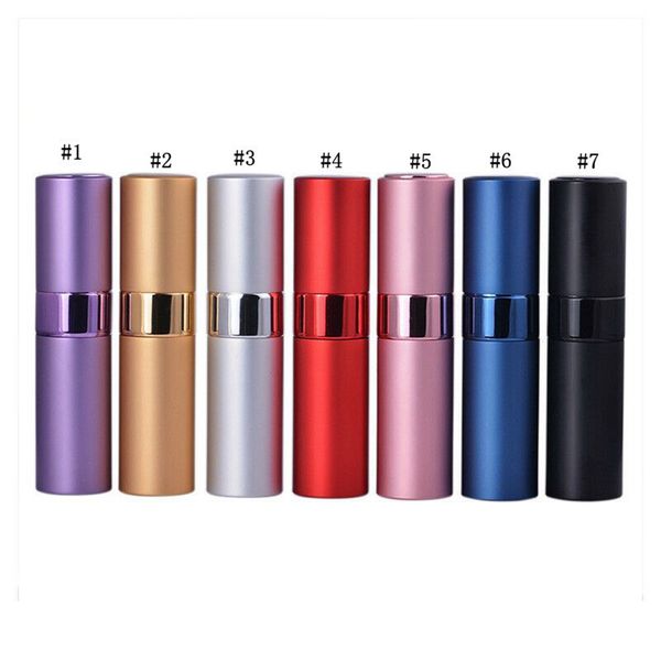 

8ml portable telescopic rotary spray bottle alumina perfume empty bottle perfume diffuser makeup atommizer spray bottling tube kha315