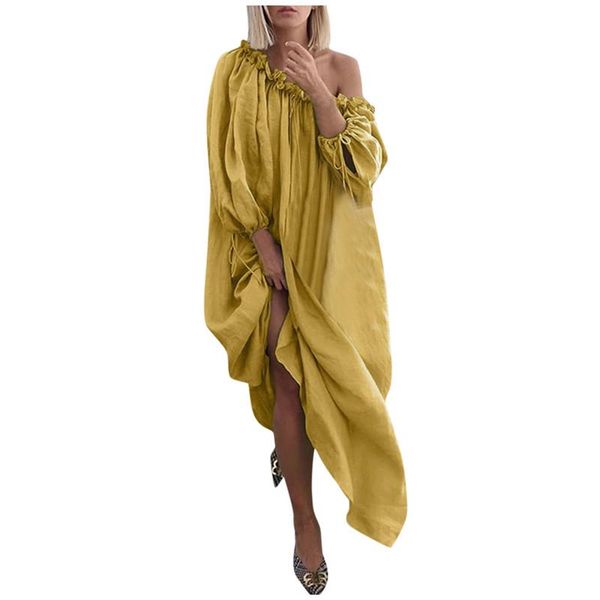 

women dresses fashion slash neck solid color long dresses casual half sleeve dresses designer multiple styles women designer clothes, Black;gray