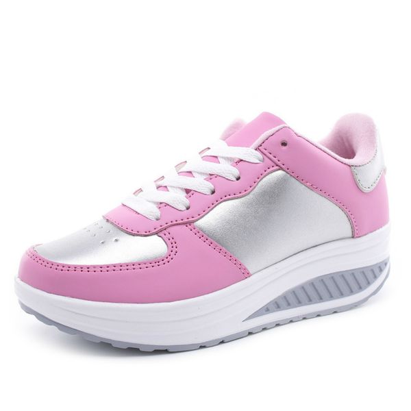 

spring/autumn 2019 new women shoes flat platform mixed colors lace-up casual shoes woman breathable shallow plus size 35-43 cs10, Black