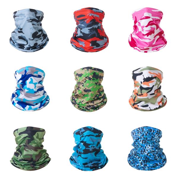 

ia2pb mask bandana face shield mask headband visor neckwarmer bandana seamless camouflage cycling fishing riding outdoor cycling scarfs#454, Black