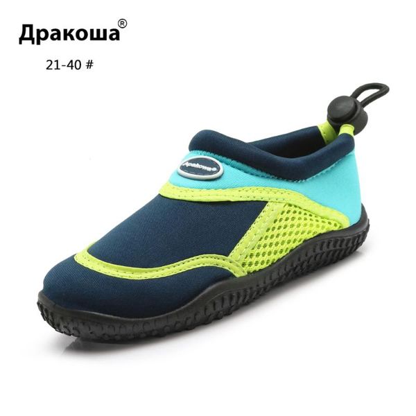 

apakowa toddler swimming shoes elastic band quick-drying beach water shoes high elasticity water for kids feetwear, Black
