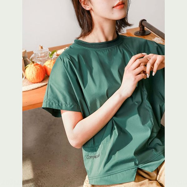 

vj4eh short sleeve t-shirt women's large clothes t-shirt clothing size loose round neck half sleeve 2020 new summer clothing all-mat, White