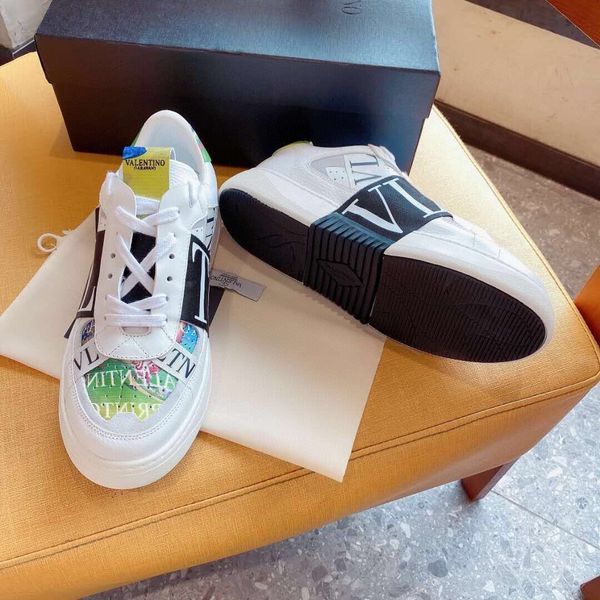 

a10 fashion classic style leather sneakers women designer shoes men designer shoes high-quality luxury casual lace-up shoes, Black